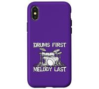 Drums First Melody Last Drummer Percussionist Case for iPhone X/XS