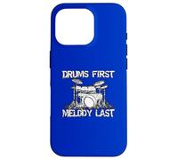 Drums First Melody Last Music Lover Graphic Case for iPhone 16 Pro