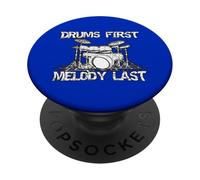 Drums First Melody Last Music Lover Graphic PopSockets Adhesive PopGrip