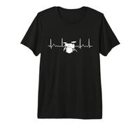 Drums Heartbeat for Drummers and Percussionists I Drummer Premium T-Shirt