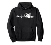 Drums Heartbeat for Drummers & Percussionists Music Lovers Pullover Hoodie