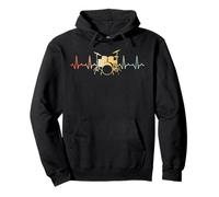 Drums Heartbeat For Drumming Lover Drummers & Percussionists Pullover Hoodie