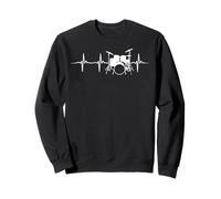 Drums Heartbeat For Drumming Lover Drummers & Percussionists Sweatshirt