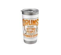 Drums Instead Hitting People Design Stainless Steel Insulated Tumbler