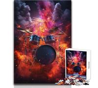 Drums Jigsaw Puzzles 1000 Pieces Cognitive Development Fun Game Special Thoughtful Celebration Present Size 38x52cm