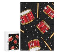 Drums Pattern Jigsaw Puzzle for Adults Wooden Challenging Puzzles Gift for Family Friends