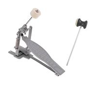 Drums Pedal Single Bass Drum Pedal Left Spring Single Chain Kick Pedal Bass Drum Pedals For Jazz Drum (Color : Silver)