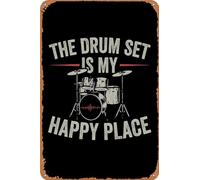 Drums Player Metal Sign: Drummer Wall Decor - Ideal for Music Rooms - Musical Room Décor - Unique Gift for Music Lovers - 8x12 inches