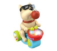 Drums Playing Dog Toy - Dog Drummer Toy, First Educational Drum Toys | Musical Spray Percussion Dog Electric Music Train Thu
