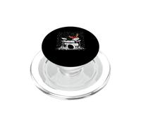 Drums Reindeer Merry Christmas Music Instrument Drummer Rock PopSockets PopGrip for MagSafe
