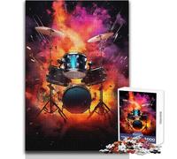 Drums Teenager Jigsaw Puzzles 1000 Pieces Educational Observation Skill Game Perfect Meaningful Festive Gift Size 50x75cm