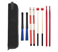 Drumstick Case Organizer with 3 Pairs Sticks & Brush - Portable Holder for Drums, Lightweight Nylon Bag for Stage Performance