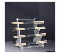 Drumstick Displaying Desktop Holder for Light Sword, 4 Tiers Drumsticks Rack with Protective Film, Flute Display Bracket for Rehearsal Space, Gift for Drum,7.9 in Wide(Clear)
