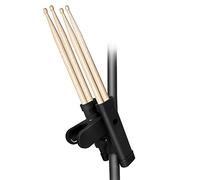 Drumstick Holder, Drum Sticks Holder for Drum Set, Clamp On Drum Stick Holder Clip, Drumstick Grabber, Angle Adjustable, Attaches to Any Cymbal Stand or Tubular Hardware, Holds up to Two Pairs