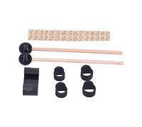 Drumstick Holder, Plastic + Silicone Ethereal Drum Finger Cot Round Heads Wooden Handle Hammer for Hollow Drums for Beginners