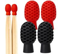 Drumstick Muting Tips Drumstick Dampeners For Practice,Replacement of Drum Practice Pad,Silicone Drumstick Tips Mute Clacking Sound From Sticks On Solid Surfaces