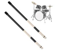 Drumstick Set, 2pcs Maple Wood Smooth Surfaces Drum Sticks Reliable Oval Tip Drum Sticks Set Lightweight Musical Accessories for Young Man Beginners Students Performance Practice (Black)
