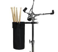 Drumstick Tube Bag Black Cylindrical Drumstick Holder Oxford Cloth Metal Clip Sturdy Percussion Drum Instrument Accessorie for Band, Drummer, Drumming Enthusiasts
