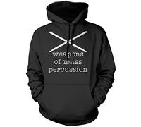 Drumsticks Weapons of Mass Percussion Unisex Hoodie - Black 9-11 Years