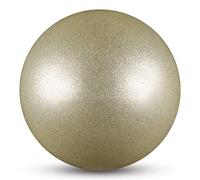 DRUNA Rhythmic Gymnastics Ball Metallic + PVC Glitter 15 cm 300 gr, Gymnastics Apparatus, Exercise Ball (Silver)