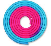 DRUNA Rhythmic Gymnastics Rope for Girls Weighted Training 165 gr. Length 3 Metres (Light Blue-Pink)