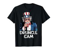 Druncle Same Funny Uncle Sam Beer Drinking USA 4th Of July T-Shirt