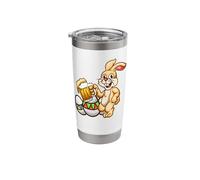 Drunk Bunny Beer Shirt Egg Mug - Funny Easter Bunny Tee Gift Stainless Steel Insulated Tumbler