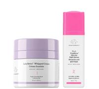 Drunk Elephant Duo: Lala Retro Whipped Cream & T.L.C. Framboos Glycolic Resurfacing Night Serum 50ml & 30ml