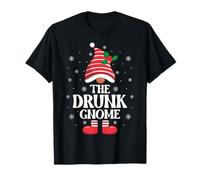 Drunk Gnome Christmas Family Matching Group Funny Xmas T-Shirt