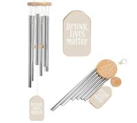 Drunk Lives Matter Funny Metal Wind Chimes Chinese Traditional Windchimes Deep Tone Outdoor Decor Gifts for Garden Yard
