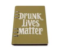 Drunk Lives Matter Leather Refillable Notebook with 90 Sheets Travel A5 Notebooks Writing Journal Personal Planner