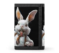 Drunk Rabbit Printed Tri-fold Wallets Front Pocket Holder Money Clips with ID Credit Card Slots for Man Women