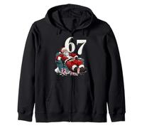 Drunk Santa 67 Christmas Shirt Funny Holiday Party Tee Zip Hoodie