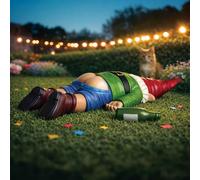 Drunken Gnome Passed Out Ornament