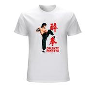 Drunken Master Martial Arts Jackie Chan Men White T-Shirt Print Unisex Cotton Tee Shirt L