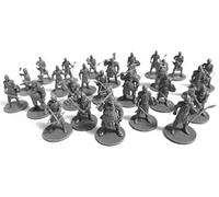 DRUNK'N DRAGON DND Guards Minis 25 Fantasy Miniatures for Tabletop/Dungeons and Dragons Roleplaying Games - Bulk Minis Unpainted- Figures Starter Set - Compatible with DND