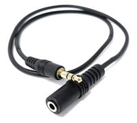 DRUT 0.5m 3.5mm Auxiliary Audio Extension Cable, Male to Female, for Headphones, Smartphones, Music Instruments, PCs, Black 1.6ft