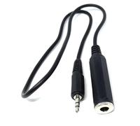 DRUT 0.5m 3.5mm Stereo Jack to 6.35mm Stereo Socket Extension Lead Cable For Mics and Headphones 1.6ft
