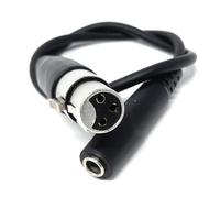 DRUT 0.5m 6.35mm (1/4") Stereo Jack Socket to 3-Pin XLR Female Adapter Cable - Audio Converter for Mixers, Controllers, DJ & Pro Sound Equipment 1.6ft