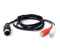 DRUT 1.2m 5 Pin DIN Male to 2 RCA Female Phono Sockets Screened Audio Video Cable Adapter 4ft