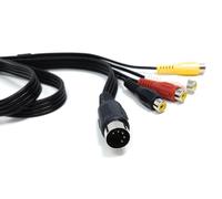 DRUT 1.2m 5 Pin Din to 4 x RCA Phono Female Sockets Audio Video Lead Cable 4ft
