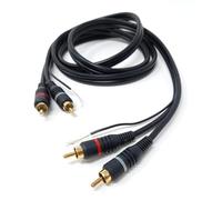 DRUT 1.5m Twin RCA to RCA Phono Turntable Mixer Ground Lead With Earth Terminals Cable (5ft.)