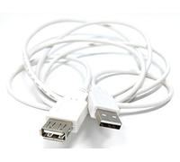 DRUT 1.8m USB Male to USB Female 2.0 24AWG High Speed EXTENSION Cable A Plug to Socket 6ft White