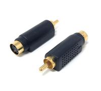 DRUT 1 pcs. S-Video/VHS Socket to RCA Phono Male Video Adapter Converter, 1pcs.