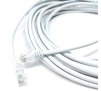 DRUT 10m RJ11 to RJ11 ADSL 2 High Speed Broadband Modem Telephone Cable Transmits Data Up to 100 Mbits/sec, 26 AWG Supports Analogue or Digital (DSL/ISDN) Applications (33ft, White)