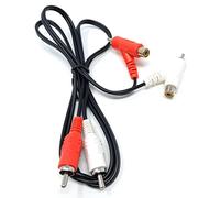 DRUT 1m 2 Way Twin 2 x RCA Phono Plug to Plug Stackable Y Splitter Lead On One End Two Female RCA Connectors Adapter Cable 3.3ft