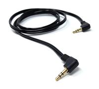 DRUT 1m, 3.5mm Dual Right Angle 90'' Male to Male Jack to Jack Stereo | Audio Cable Lead Gold Plated Ends (3.3ft)