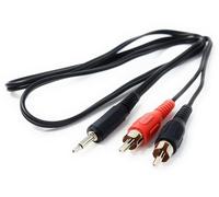 DRUT 1m 3.5mm Mono Jack Plug to 2 x RCA Phono Plugs Audio AUX Cable Lead 3.3ft