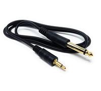 DRUT 1m 3.5mm MONO Jack to 6.35mm MONO Jack Plug Audio TS Coax Cable Lead, Male to Male Gold Flashed Ends (3.3ft.)