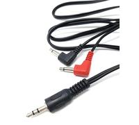 DRUT 1m 3.5mm Stereo Jack To 2 x 3.5mm Right Angled Mono Male Jack Plugs Audio Cable Lead